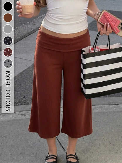 🔥Women's Mid Waist Turn-Up Capri Leggings