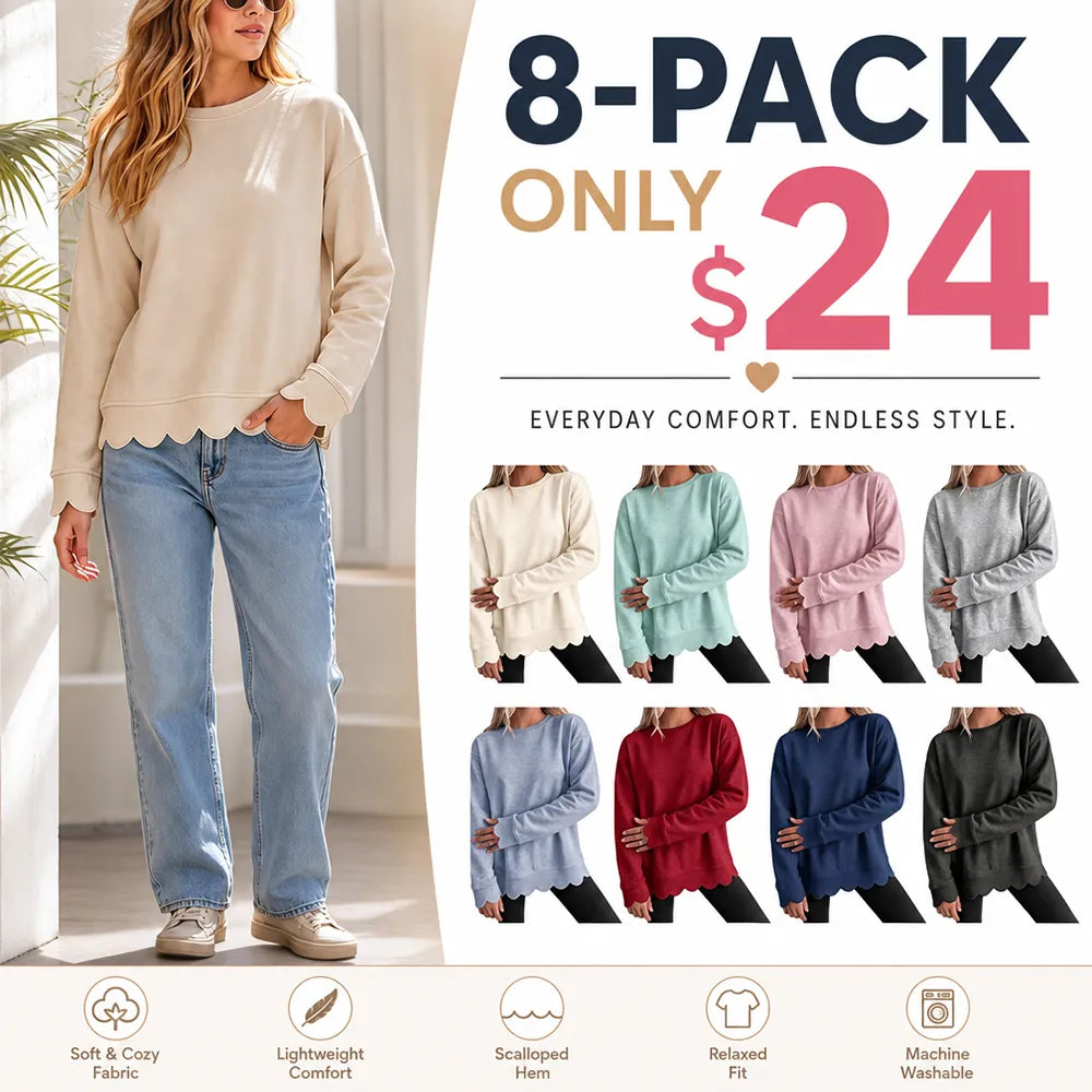 Women's Heather Crew Neck Oversized Tunic Sweatshirt