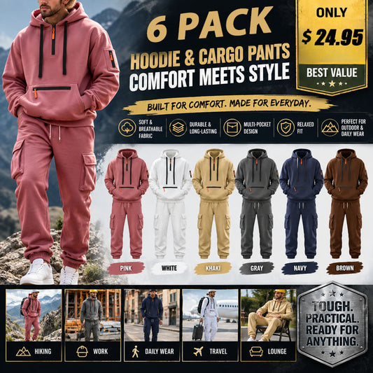 Men's Winter Fleece Lined Casual Set