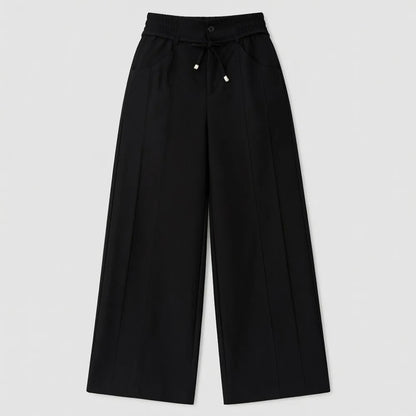 Women's Wide Leg Vertical Line Pleated Pants