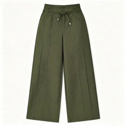 Women's Wide Leg Vertical Line Pleated Pants