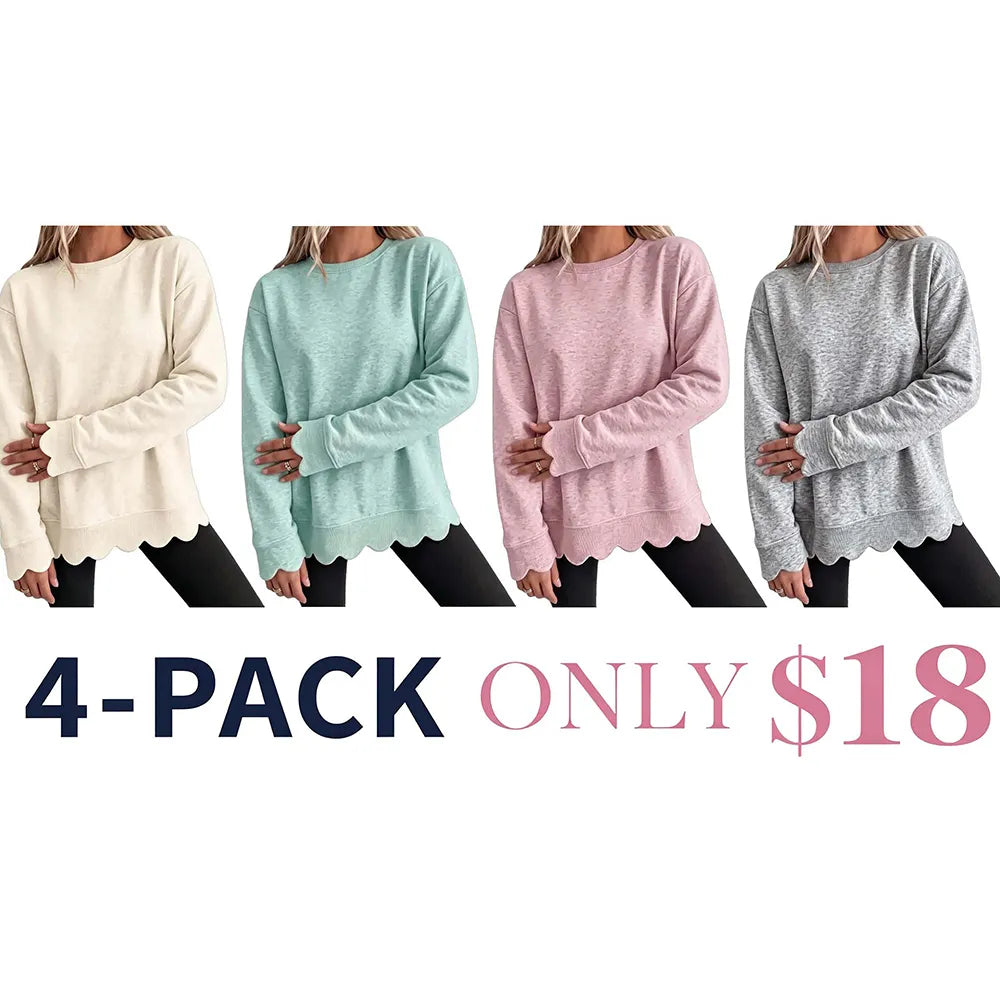 Women's Heather Crew Neck Oversized Tunic Sweatshirt