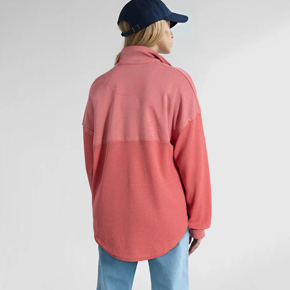 Women's Waffle Knit Half-Zip Pullover
