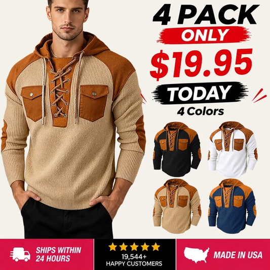 Men's Hooded Sweatshirt with Drawstring Pockets
