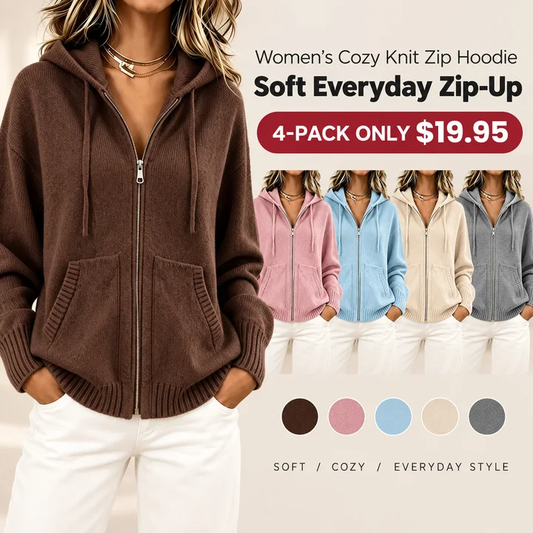 🌸[LAST DAY SALE] Women's Loose Hooded Knit Cardigan