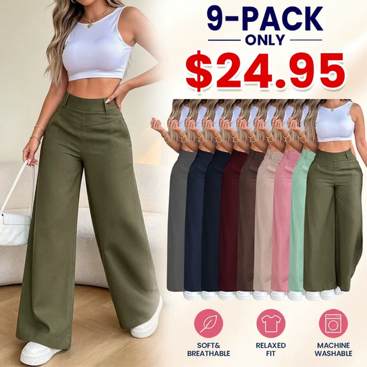 High Waist Wide Leg Pants Womens Casual Loose Fit