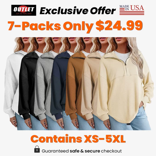 Women's Waffle Knit Half-Zip Pullover