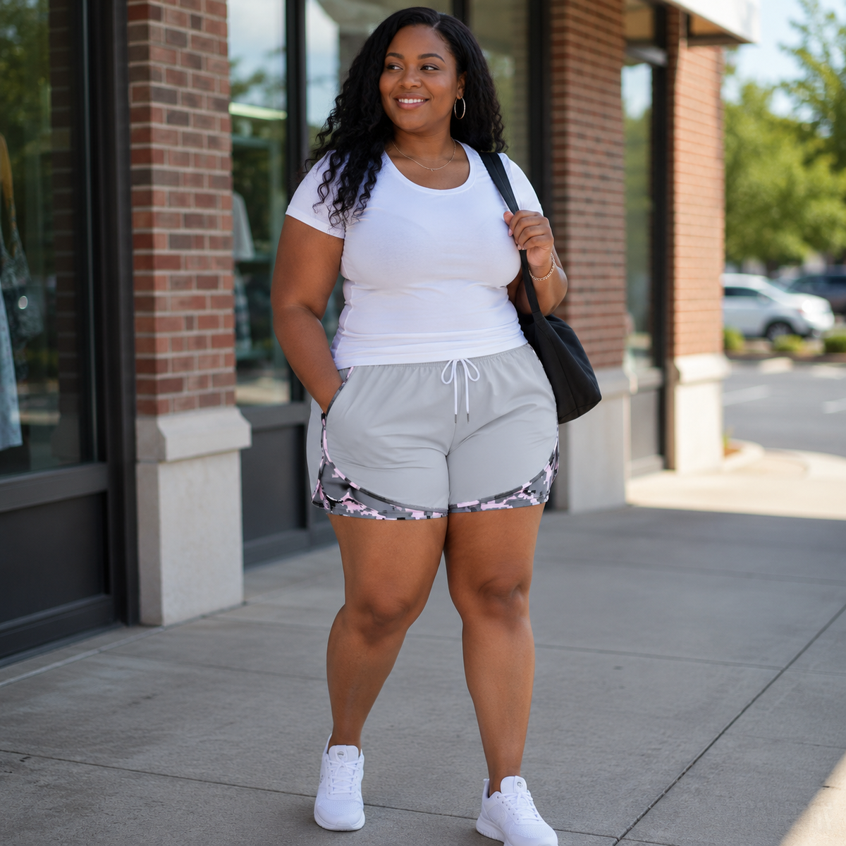 【LAST DAY SALE】Women’s casual athletic shorts with pockets（dan）