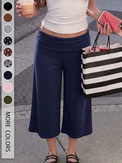 🔥Women's Mid Waist Turn-Up Capri Leggings