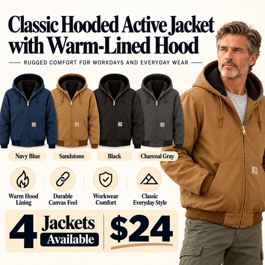 Men's Quilted-Flannel-Lined Sandstone Active Jacket