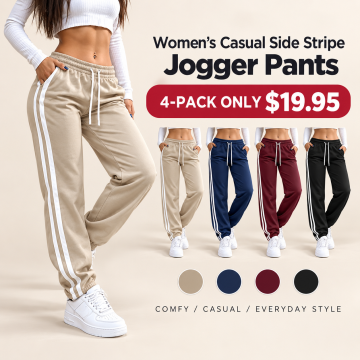Women’s Casual Side Stripe Jogger Pants