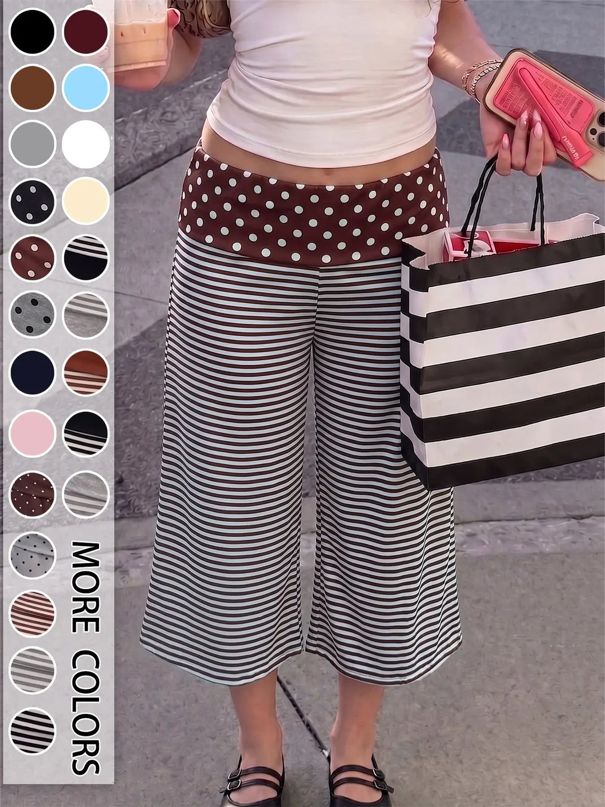 🔥Women's Mid Waist Turn-Up Capri Leggings