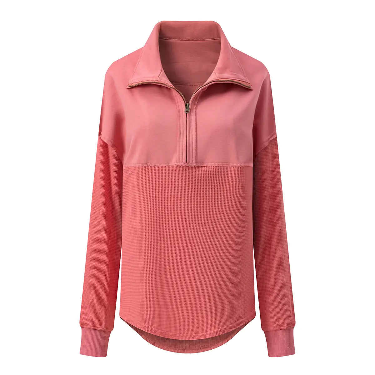 Women's Waffle Knit Half-Zip Pullover